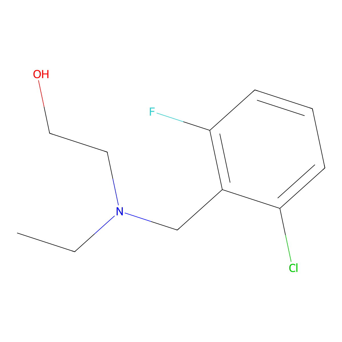 2-[(2-Chloro-6-fluoro-benzyl)-ethyl-amino]-ethanol molecular structure, CAS 1250772-19-0