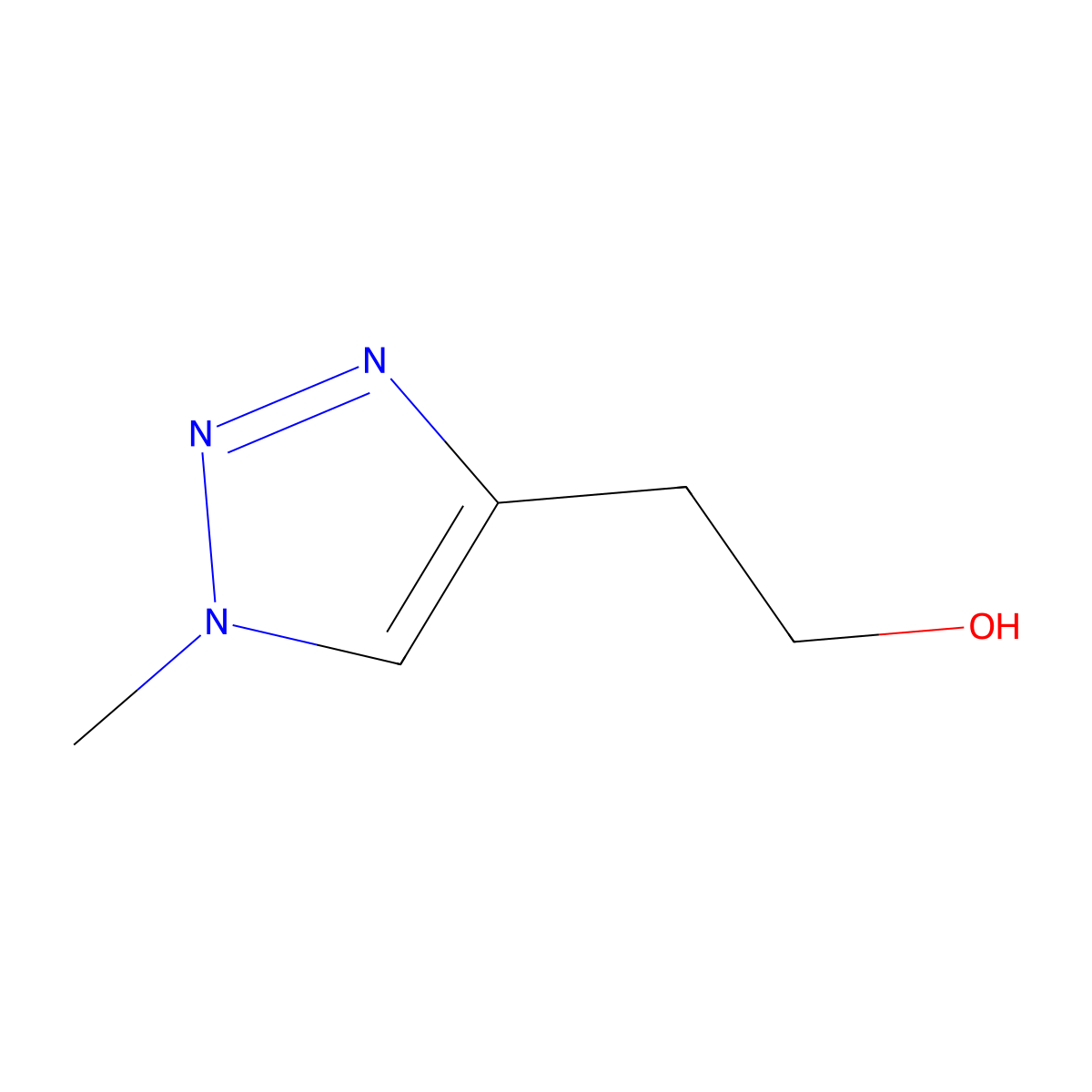 2-(1-methyl-1H-1,2,3-triazol-4-yl)ethan-1-ol molecular structure, CAS 1250772-80-5