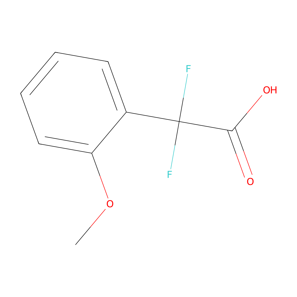 2,2-Difluoro-2-(2-methoxyphenyl)acetic acid molecular structure, CAS 1250773-62-6