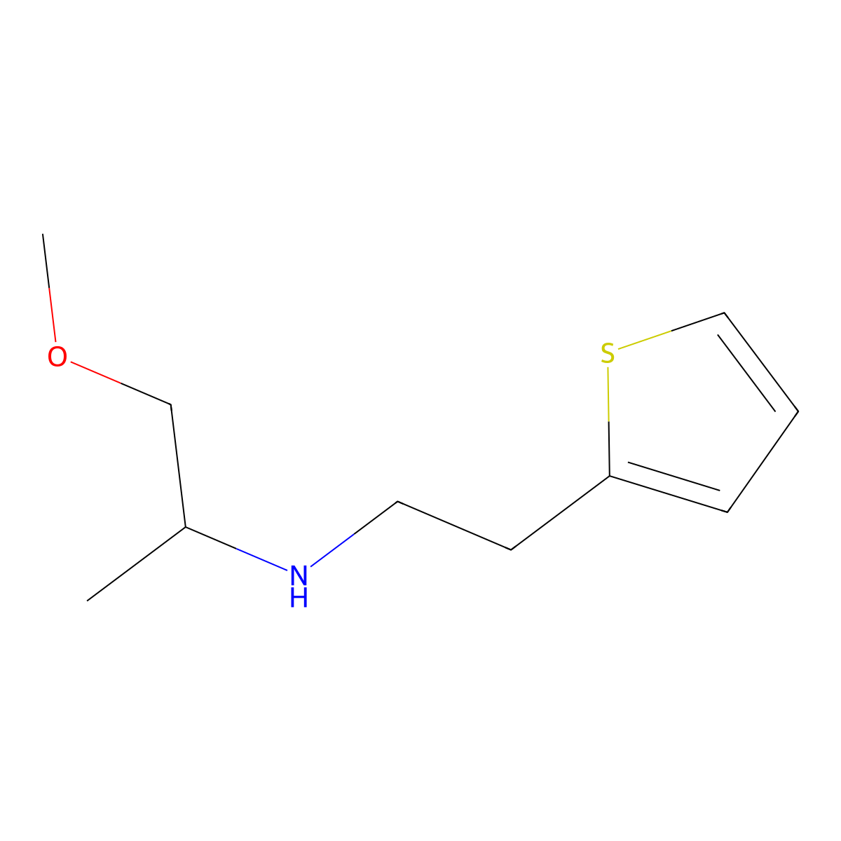 (1-Methoxypropan-2-yl)[2-(thiophen-2-yl)ethyl]amine molecular structure, CAS 1250774-34-5