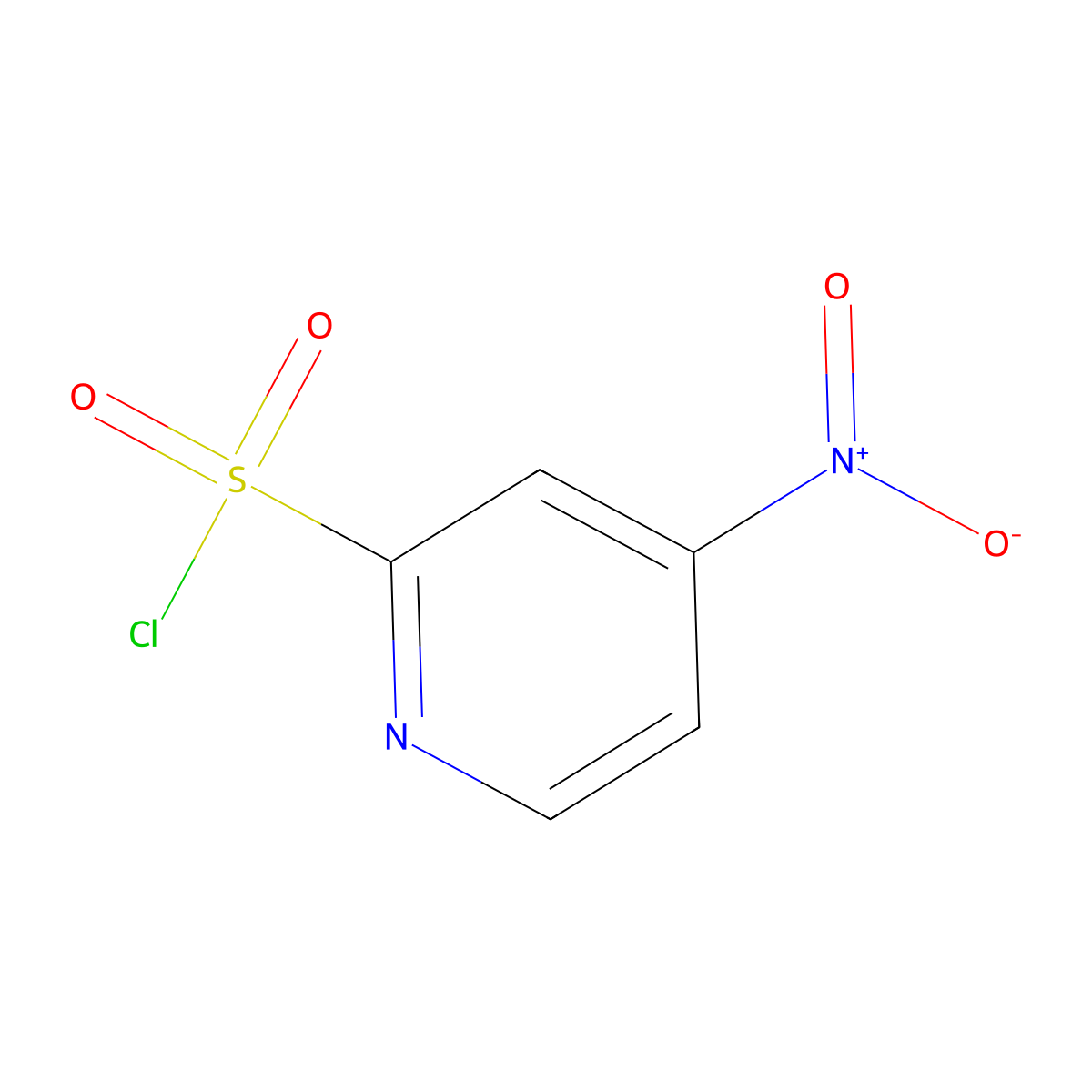 4-Nitropyridine-2-sulfonyl chloride molecular structure, CAS 1250776-52-3