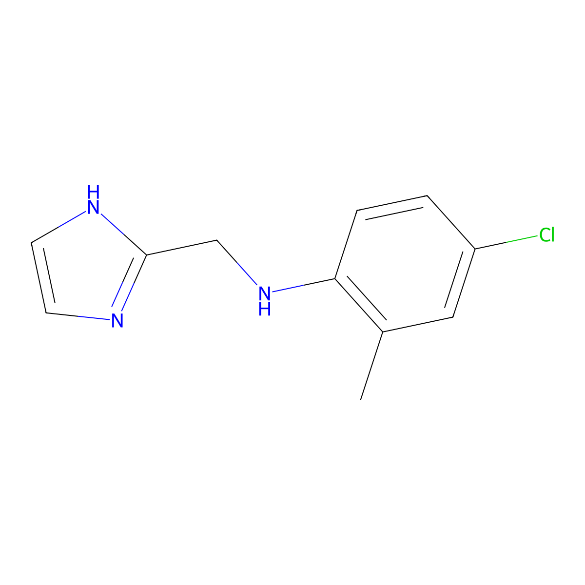 4-chloro-N-[(1H-imidazol-2-yl)methyl]-2-methylaniline molecular structure, CAS 1250777-05-9