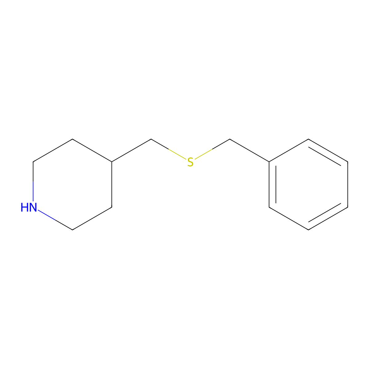 4-[(Benzylsulfanyl)methyl]piperidine molecular structure, CAS 1250778-19-8