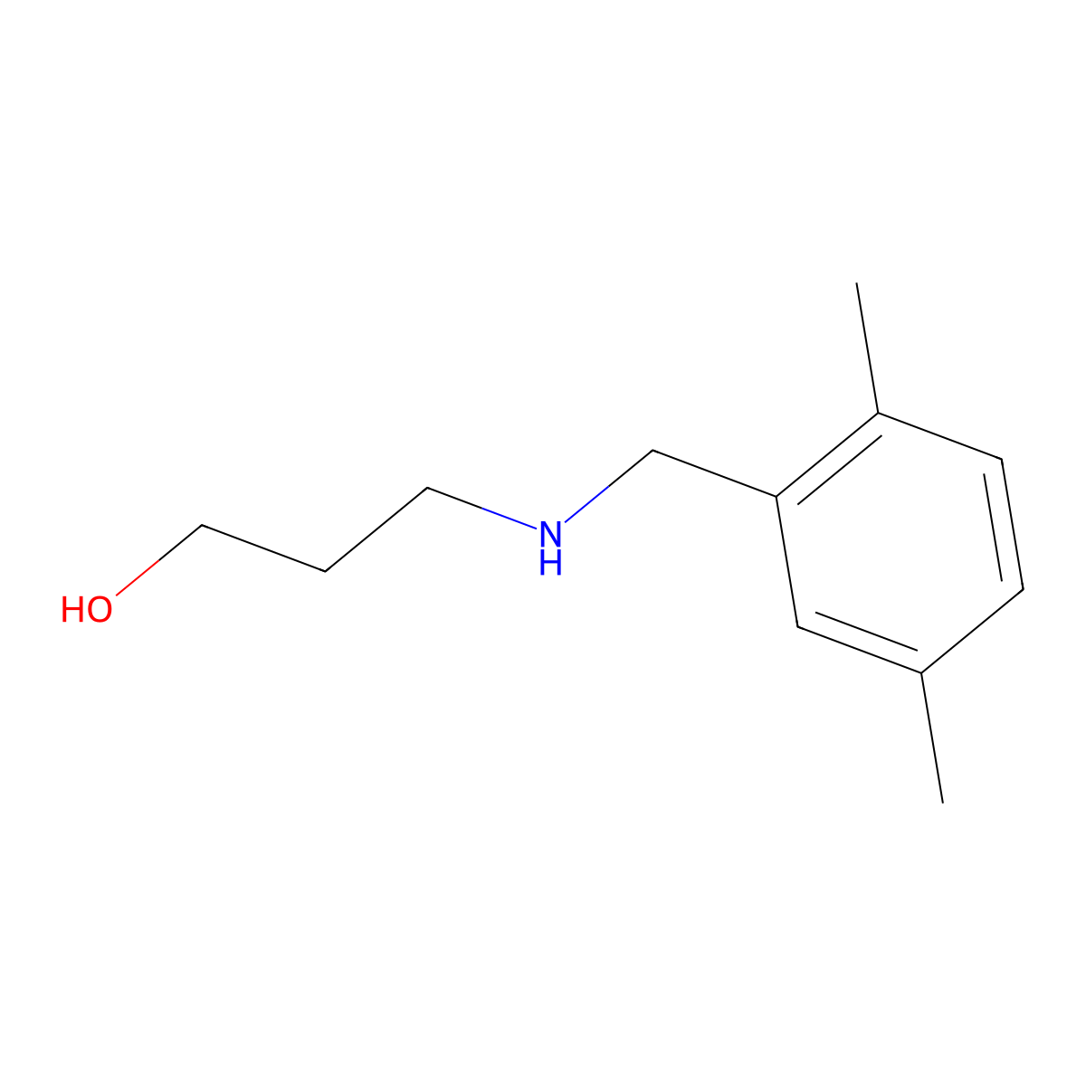 3-{[(2,5-Dimethylphenyl)methyl]amino}propan-1-ol molecular structure, CAS 1250780-33-6