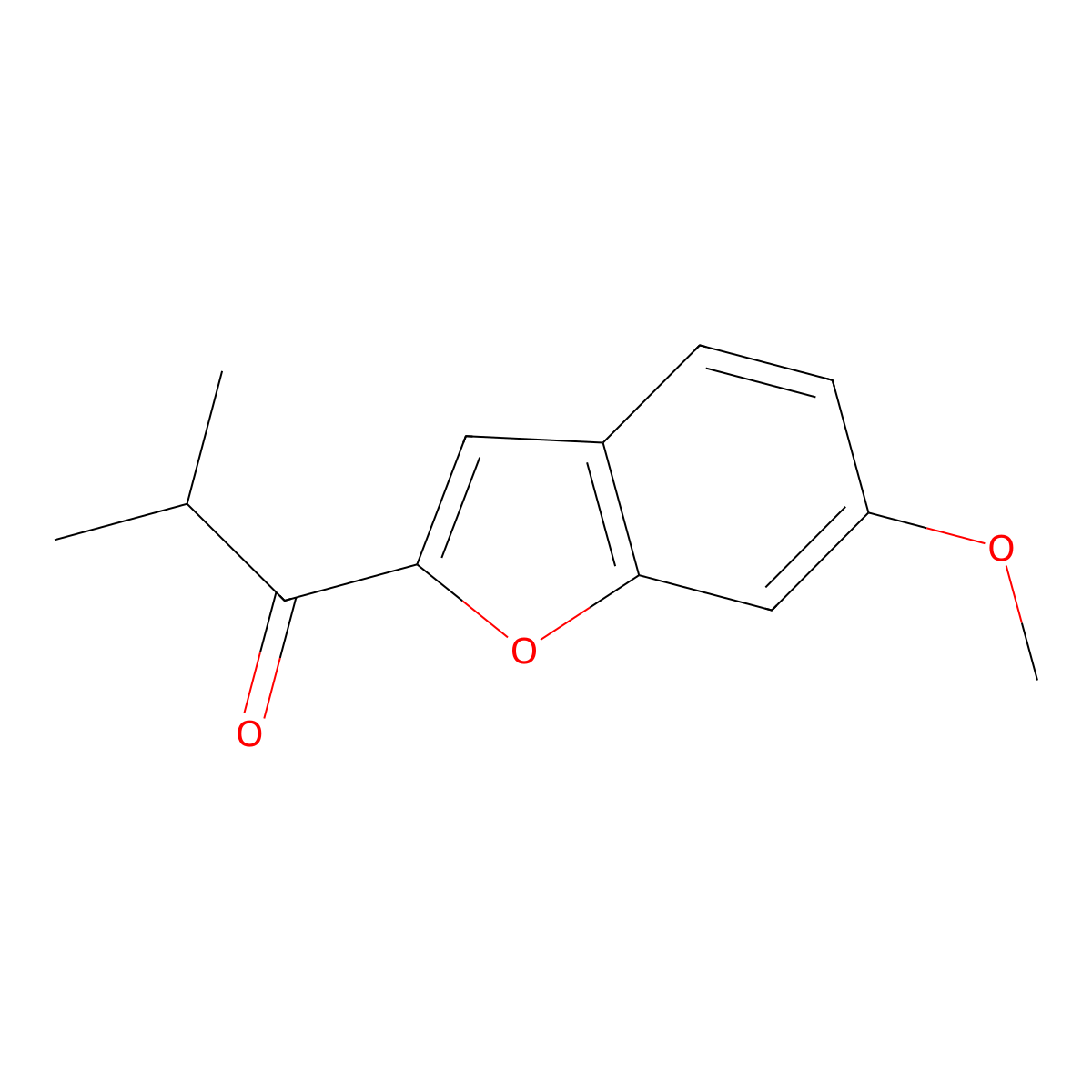 1-(6-Methoxybenzofuran-2-yl)-2-methylpropan-1-one molecular structure, CAS 1250783-02-8