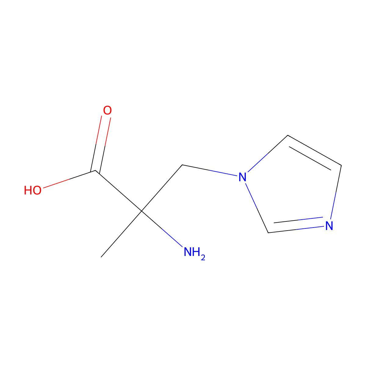2-amino-3-(1H-imidazol-1-yl)-2-methylpropanoic acid molecular structure, CAS 1250783-24-4