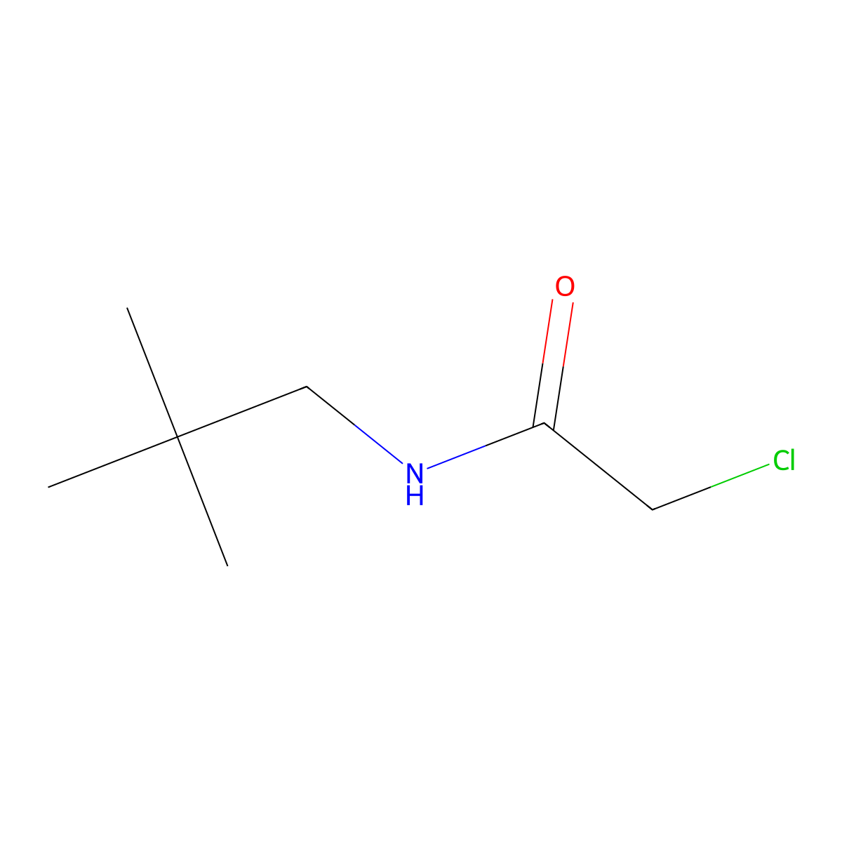 2-chloro-N-(2,2-dimethylpropyl)acetamide molecular structure, CAS 1250783-40-4