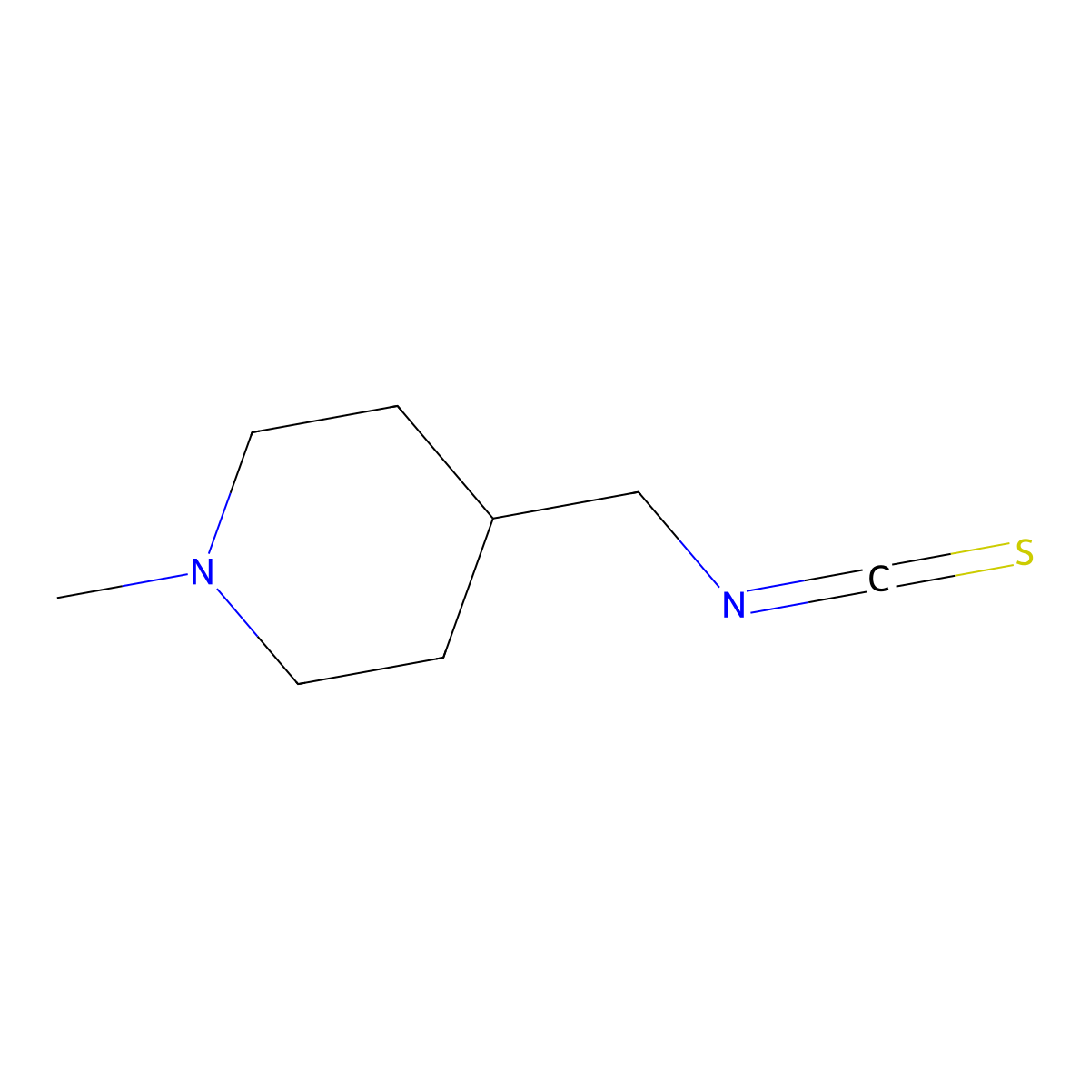 4-(Isothiocyanatomethyl)-1-methylpiperidine molecular structure, CAS 1250783-91-5