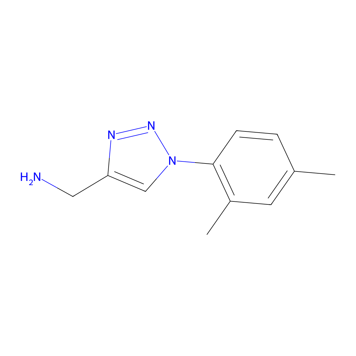 [1-(2,4-dimethylphenyl)-1H-1,2,3-triazol-4-yl]methanamine molecular structure, CAS 1250784-51-0