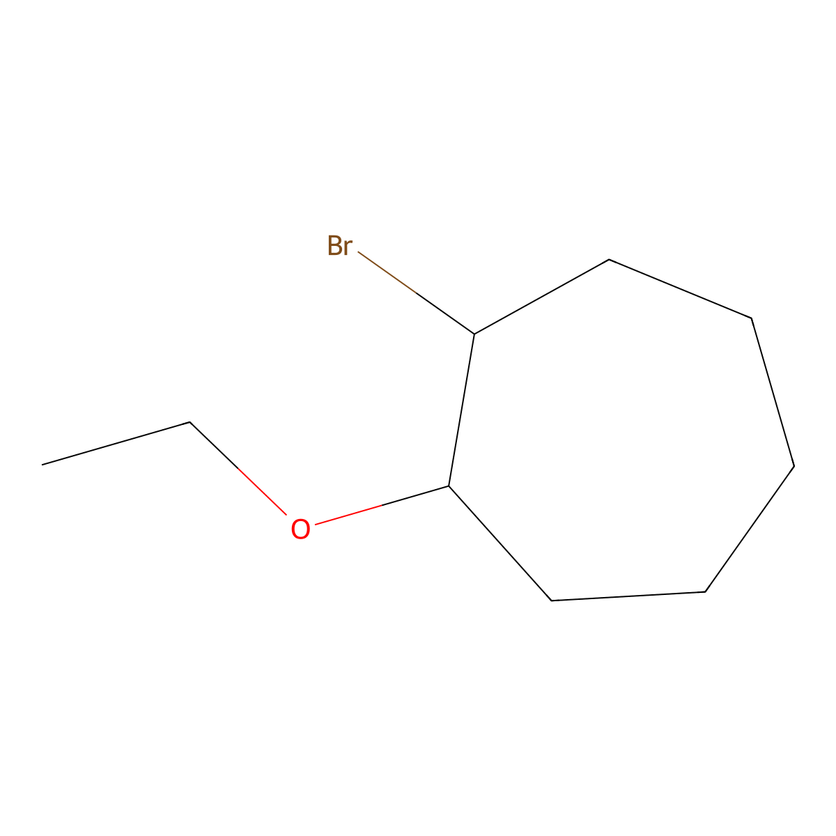 1-Bromo-2-ethoxycycloheptane molecular structure, CAS 1250784-62-3
