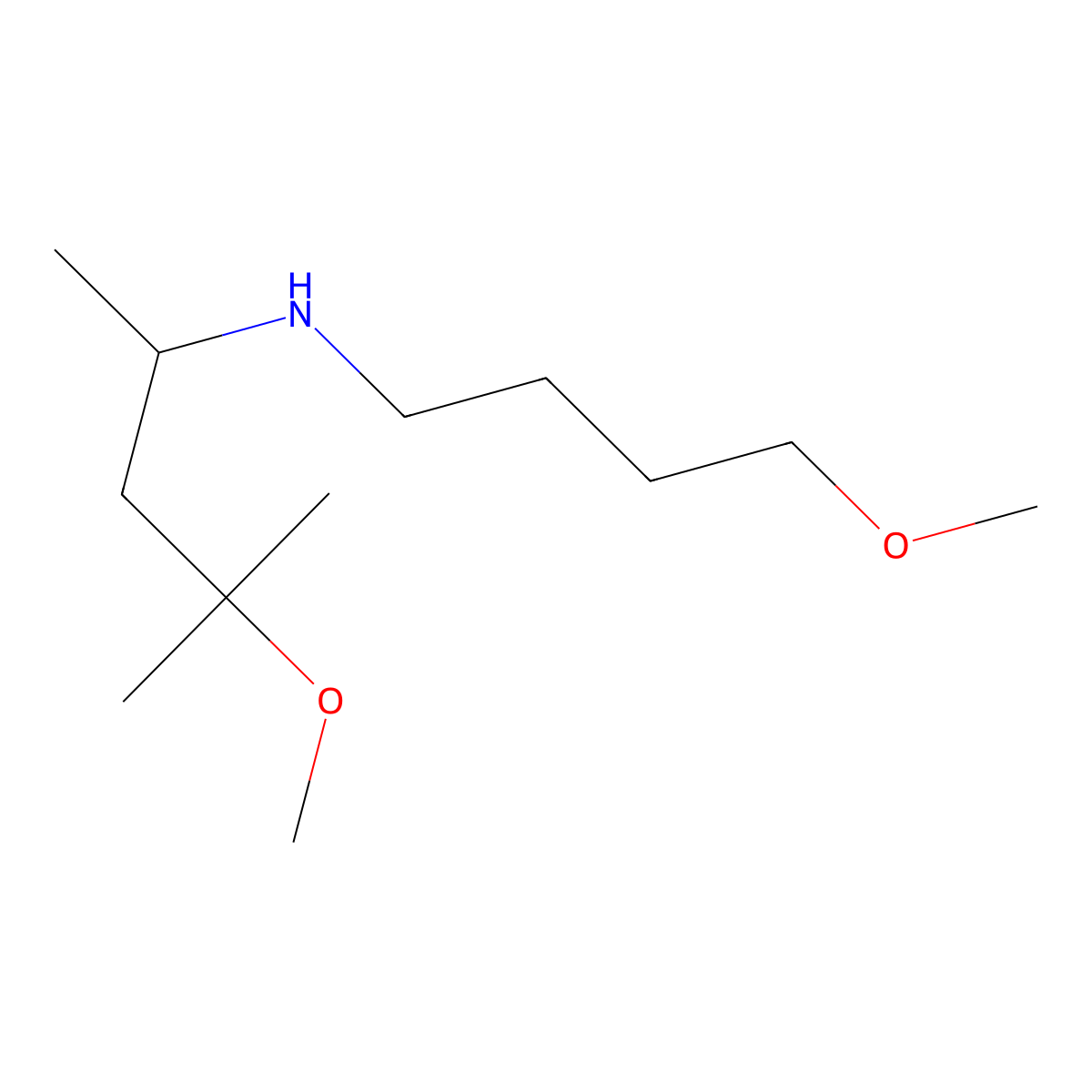 (4-Methoxy-4-methylpentan-2-yl)(4-methoxybutyl)amine molecular structure, CAS 1250786-76-5
