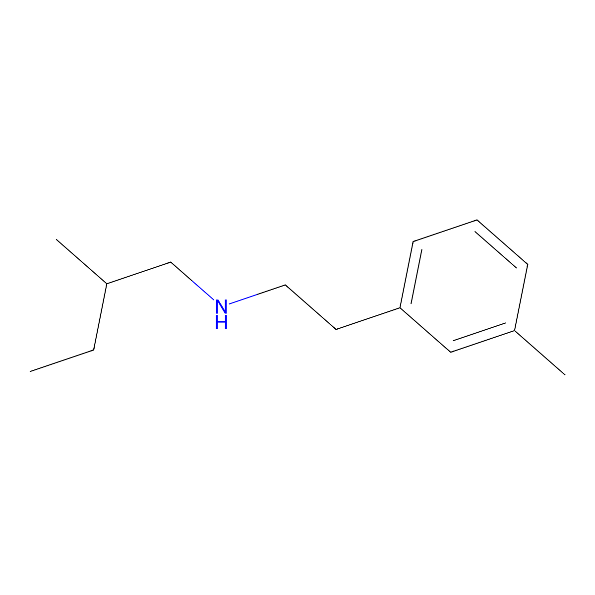 (2-Methylbutyl)[2-(3-methylphenyl)ethyl]amine molecular structure, CAS 1250787-88-2