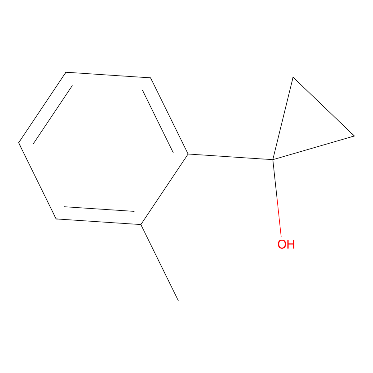 1-(O-tolyl)cyclopropan-1-ol molecular structure, CAS 1250788-26-1