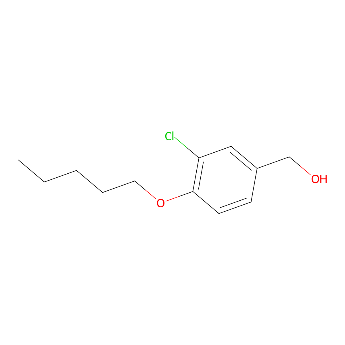 (3-Chloro-4-(pentyloxy)phenyl)methanol molecular structure, CAS 1250789-86-6