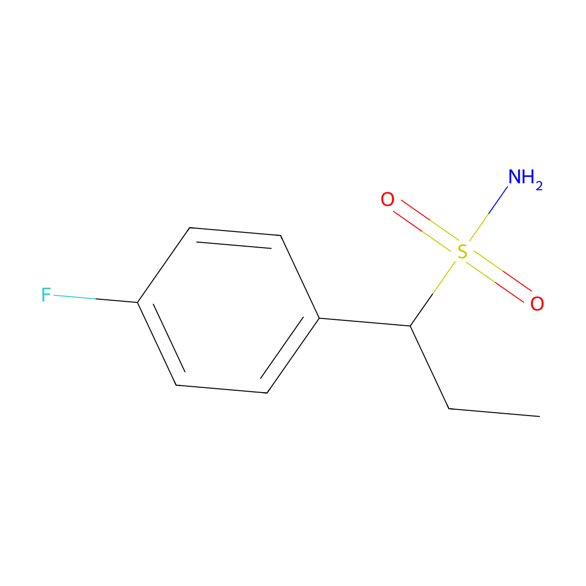 1-(4-Fluorophenyl)propane-1-sulfonamide molecular structure, CAS 1250791-93-5