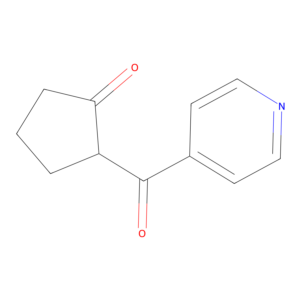 2-(Pyridine-4-carbonyl)cyclopentan-1-one molecular structure, CAS 1250793-54-4