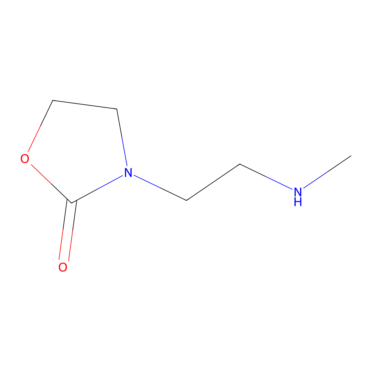3-[2-(Methylamino)ethyl]-1,3-oxazolidin-2-one molecular structure, CAS 1250795-08-4
