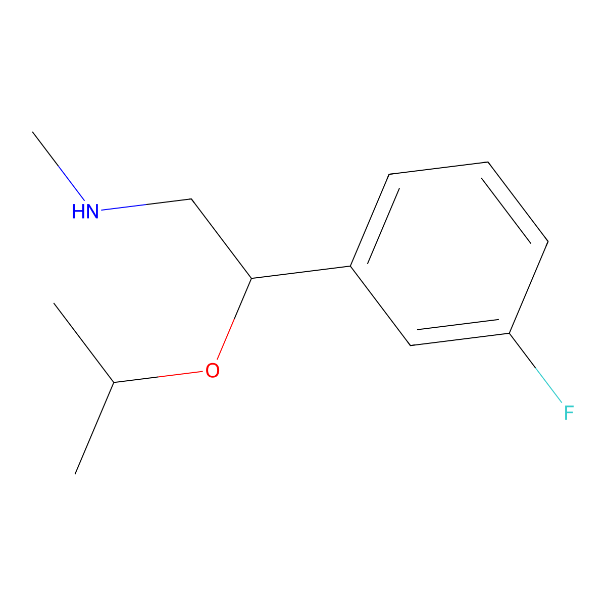 2-(3-Fluorophenyl)-2-isopropoxy-N-methylethanamine molecular structure, CAS 1250795-58-4