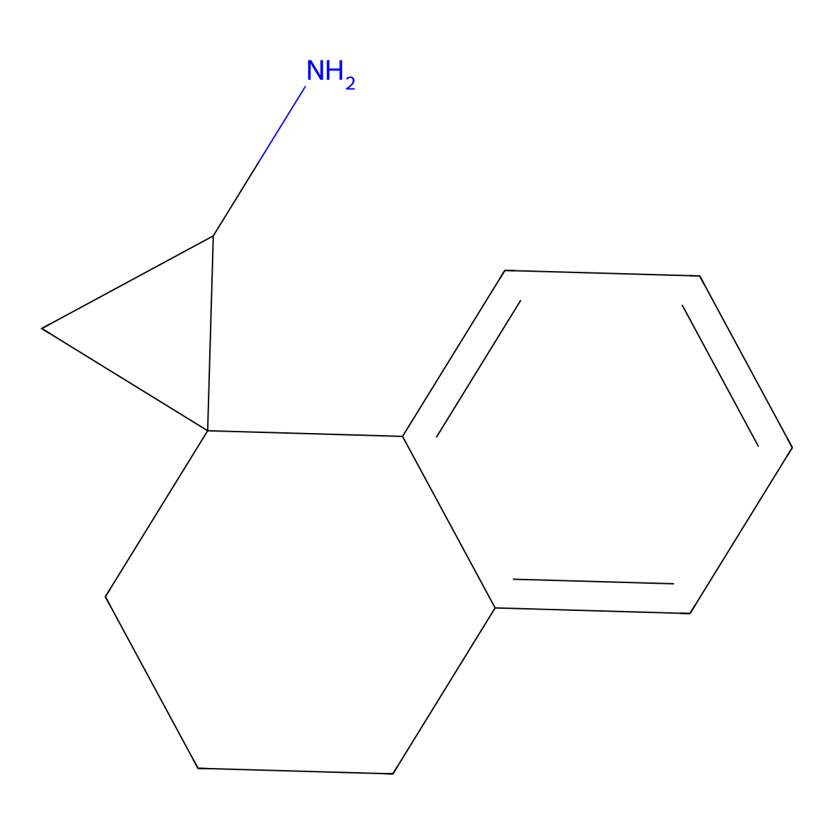 3',4'-dihydro-2'H-spiro[cyclopropane-1,1'-naphthalene]-3-amine molecular structure, CAS 1250796-74-7
