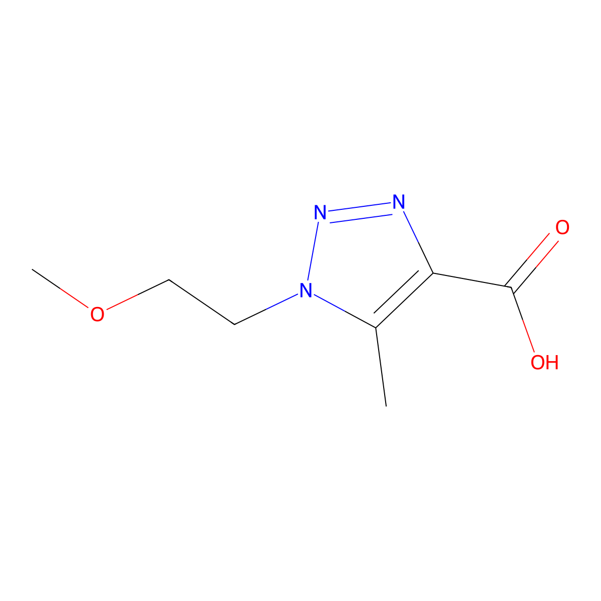 1-(2-Methoxyethyl)-5-methyl-1h-1,2,3-triazole-4-carboxylic acid molecular structure, CAS 1250796-81-6