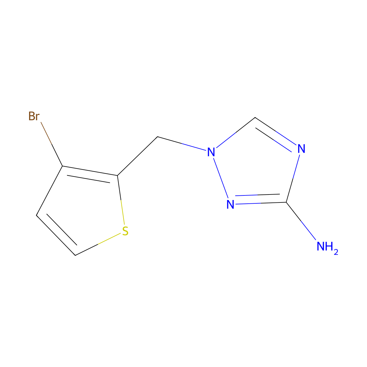 1-[(3-Bromothiophen-2-YL)methyl]-1H-1,2,4-triazol-3-amine molecular structure, CAS 1250797-66-0