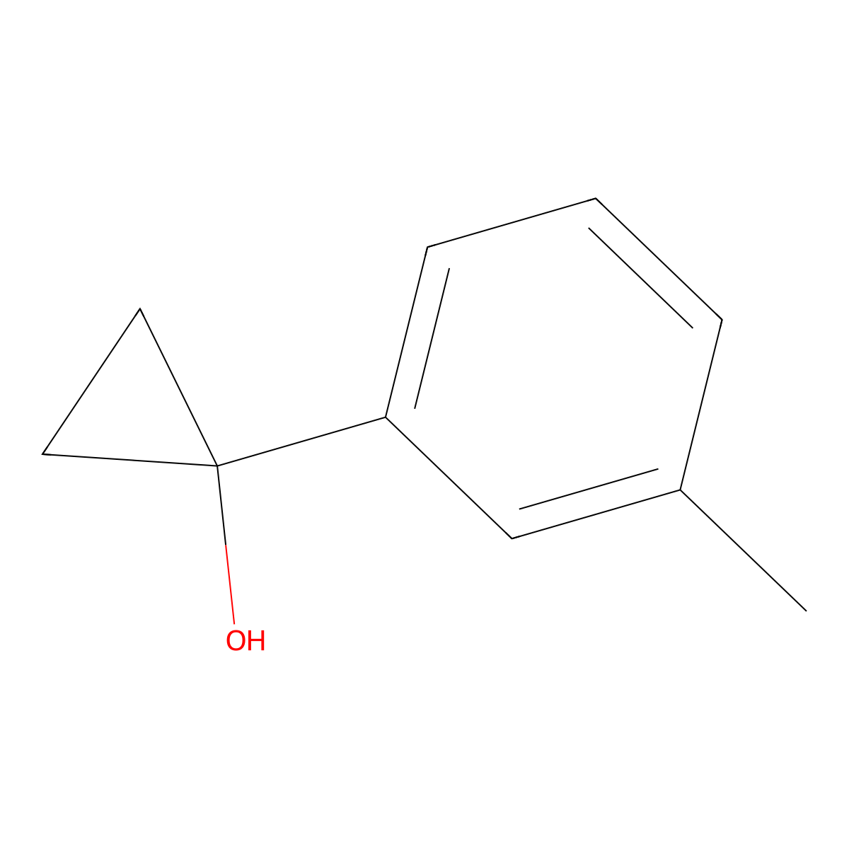 1-(m-Tolyl)cyclopropanol molecular structure, CAS 1250800-33-9