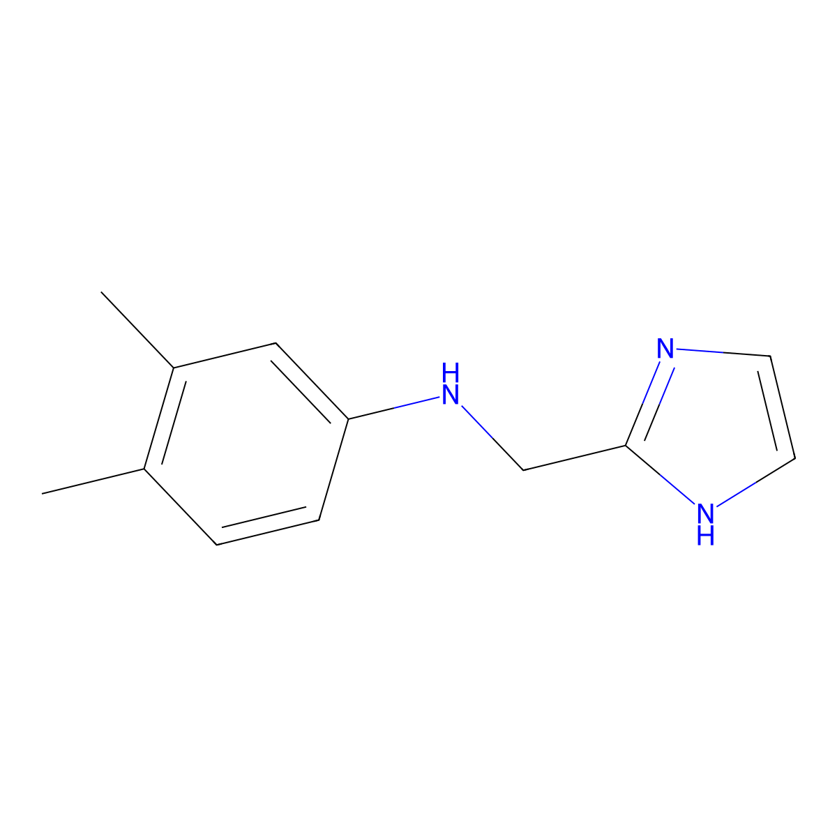 N-[(1H-imidazol-2-yl)methyl]-3,4-dimethylaniline molecular structure, CAS 1250800-75-9