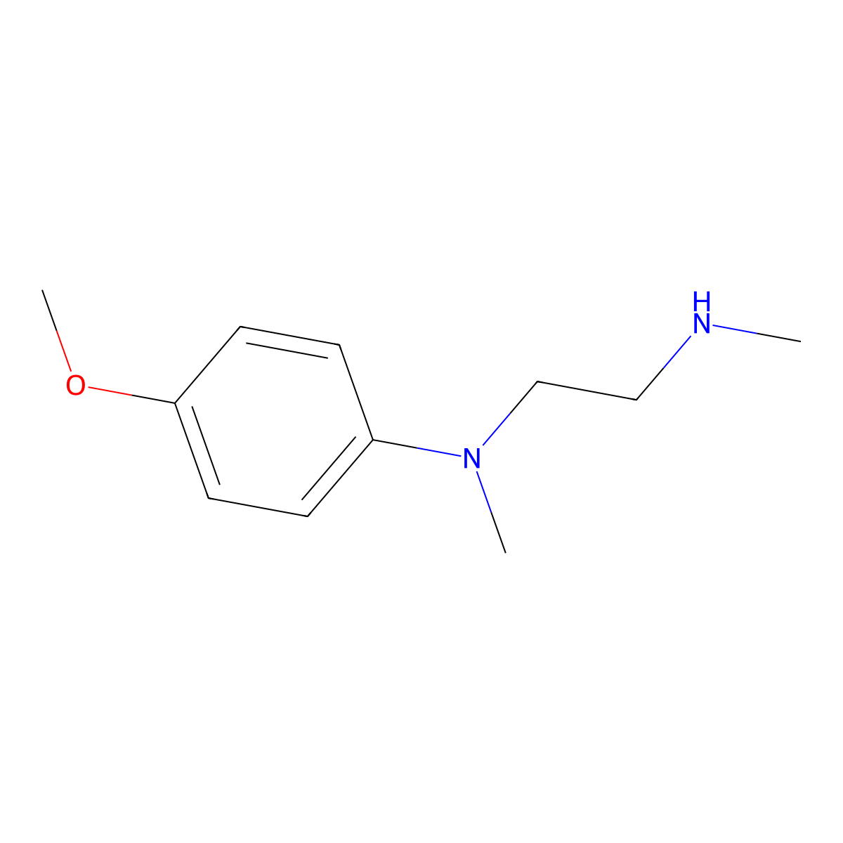 4-methoxy-N-methyl-N-[2-(methylamino)ethyl]aniline molecular structure, CAS 1250801-81-0