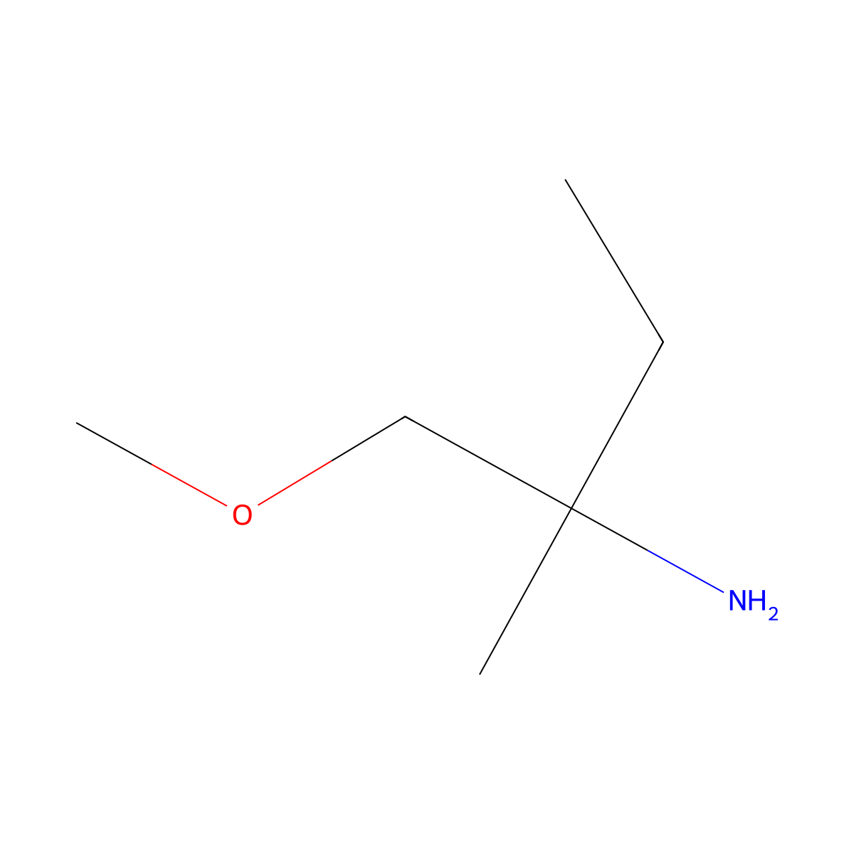 1-Methoxy-2-methylbutan-2-amine molecular structure, CAS 1250803-62-3