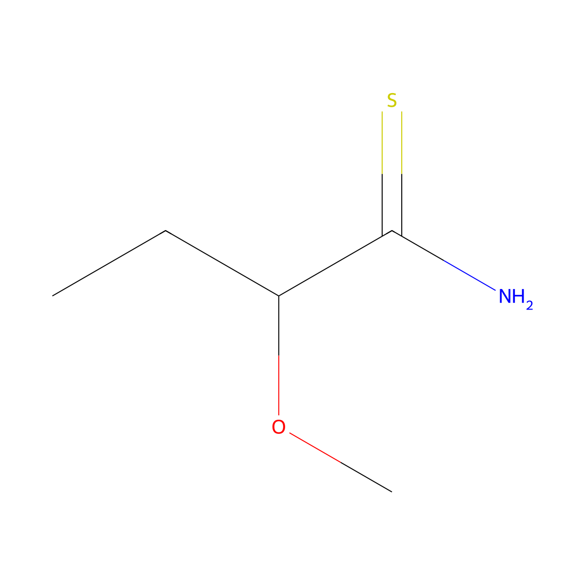 2-Methoxybutanethioamide molecular structure, CAS 1250804-40-0