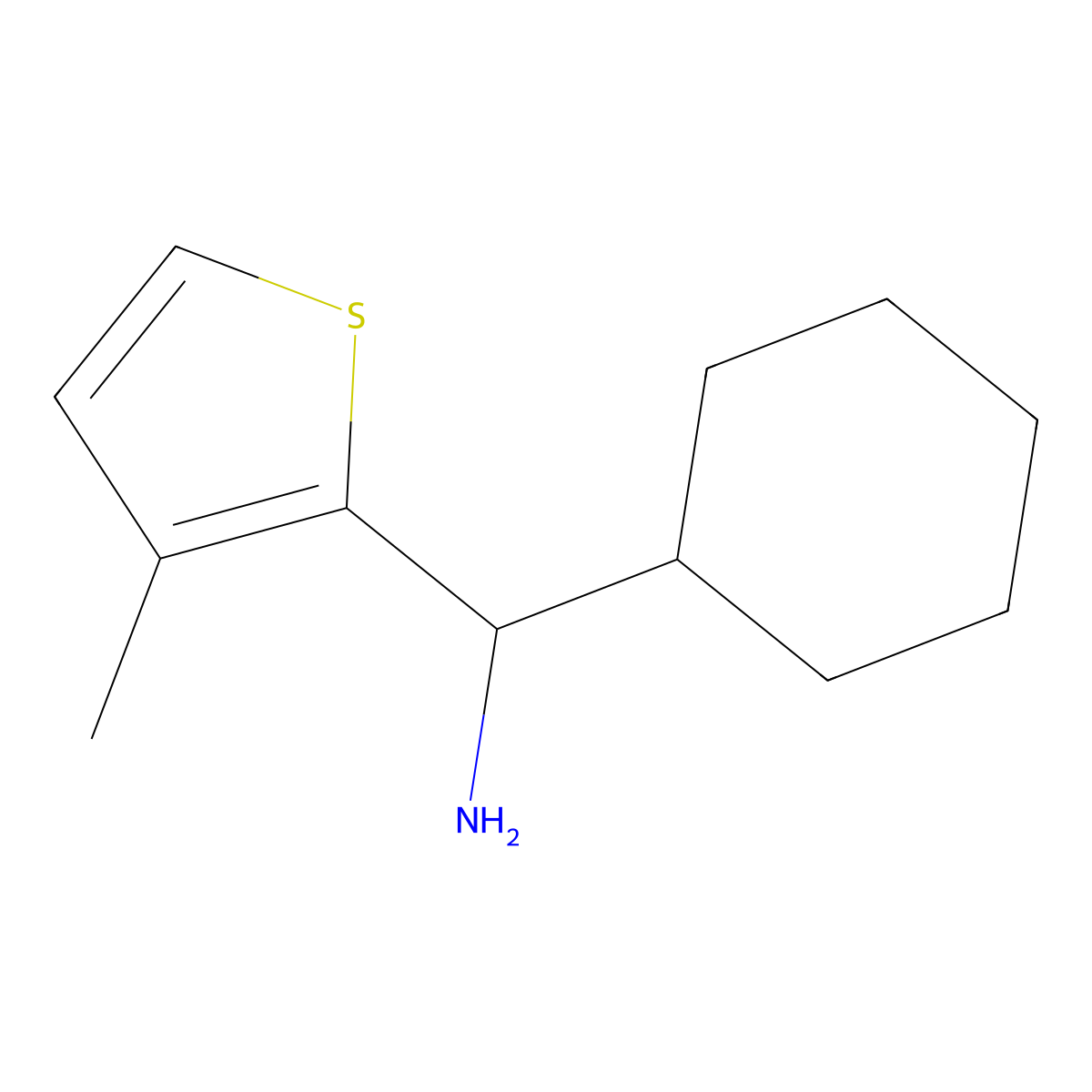 Cyclohexyl(3-methylthiophen-2-yl)methanamine molecular structure, CAS 1250809-04-1