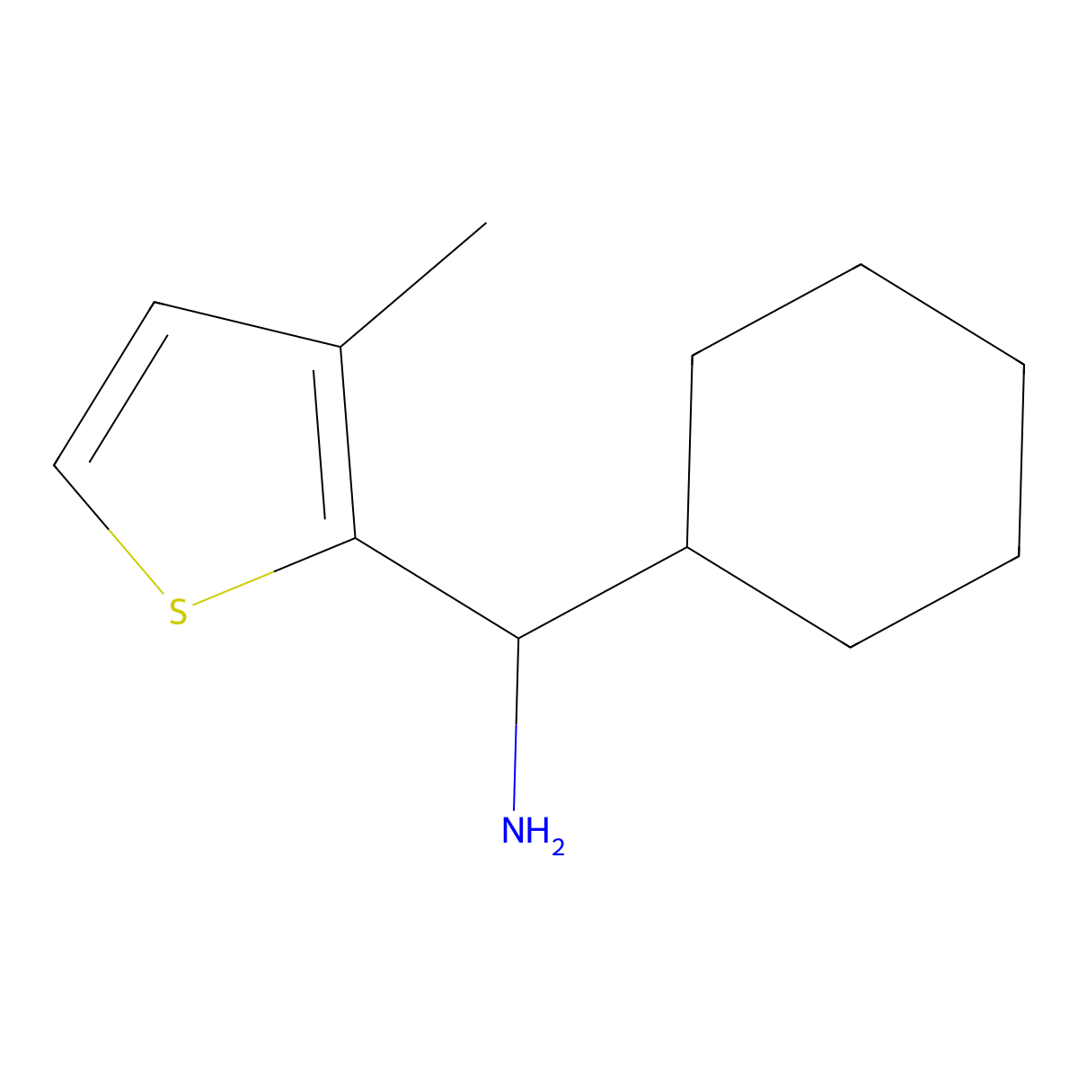 Cyclohexyl(3-methylthiophen-2-yl)methanamine molecular structure, CAS 1250809-04-1