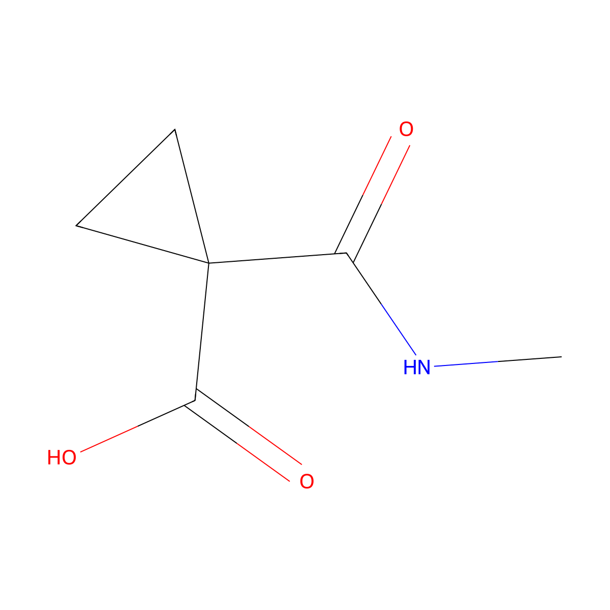 1-(Methylcarbamoyl)cyclopropane-1-carboxylic acid molecular structure, CAS 1250809-34-7
