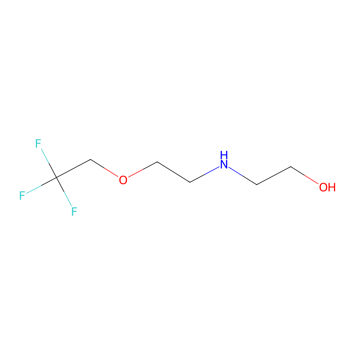 2-{[2-(2,2,2-Trifluoroethoxy)ethyl]amino}ethan-1-ol molecular structure, CAS 1250809-76-7