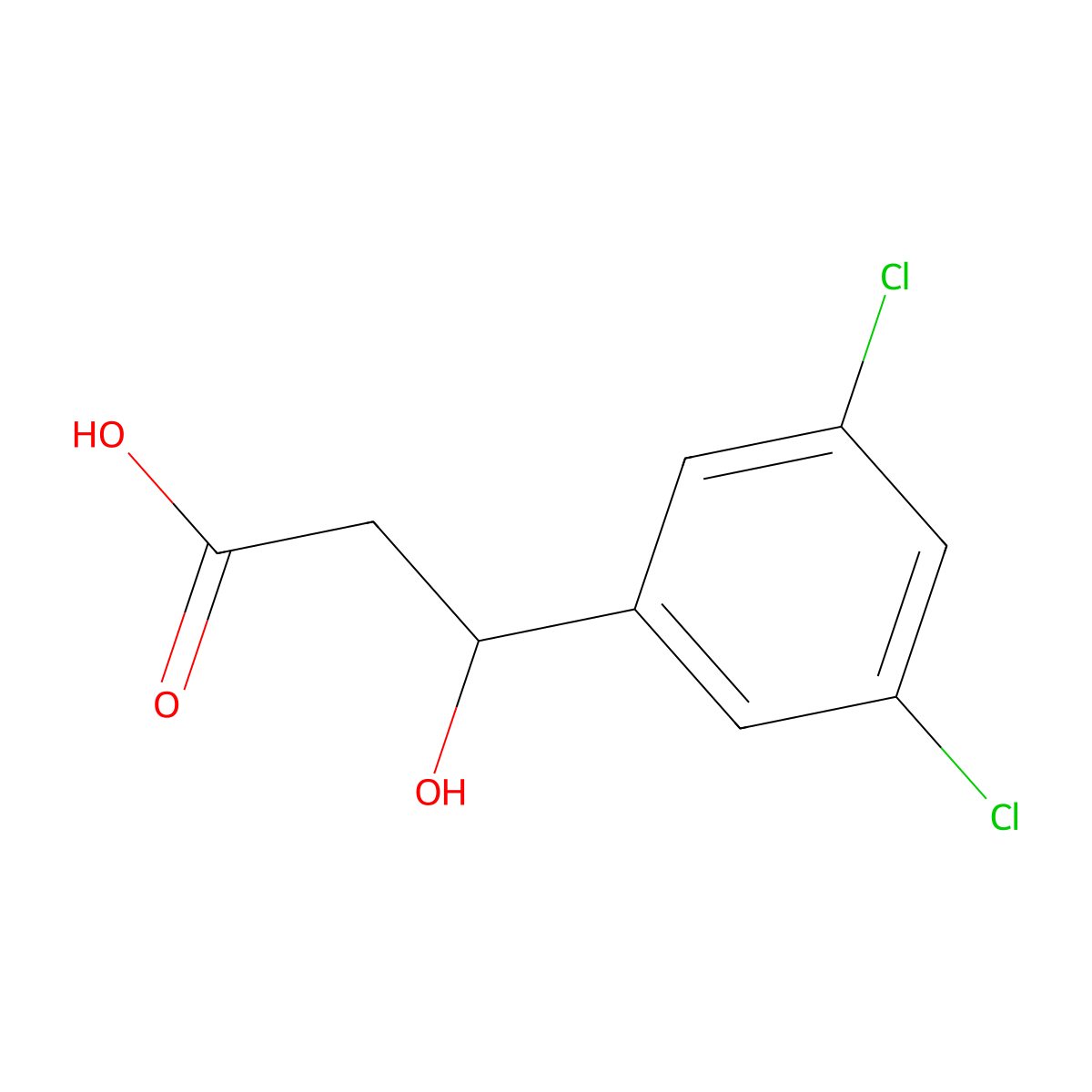 3-(3,5-Dichlorophenyl)-3-hydroxypropanoic acid molecular structure, CAS 1250810-15-1