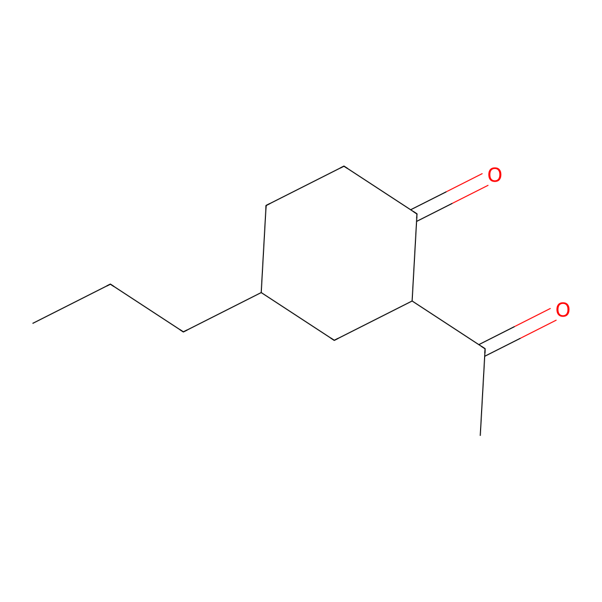 2-Acetyl-4-propylcyclohexan-1-one molecular structure, CAS 1250812-07-7