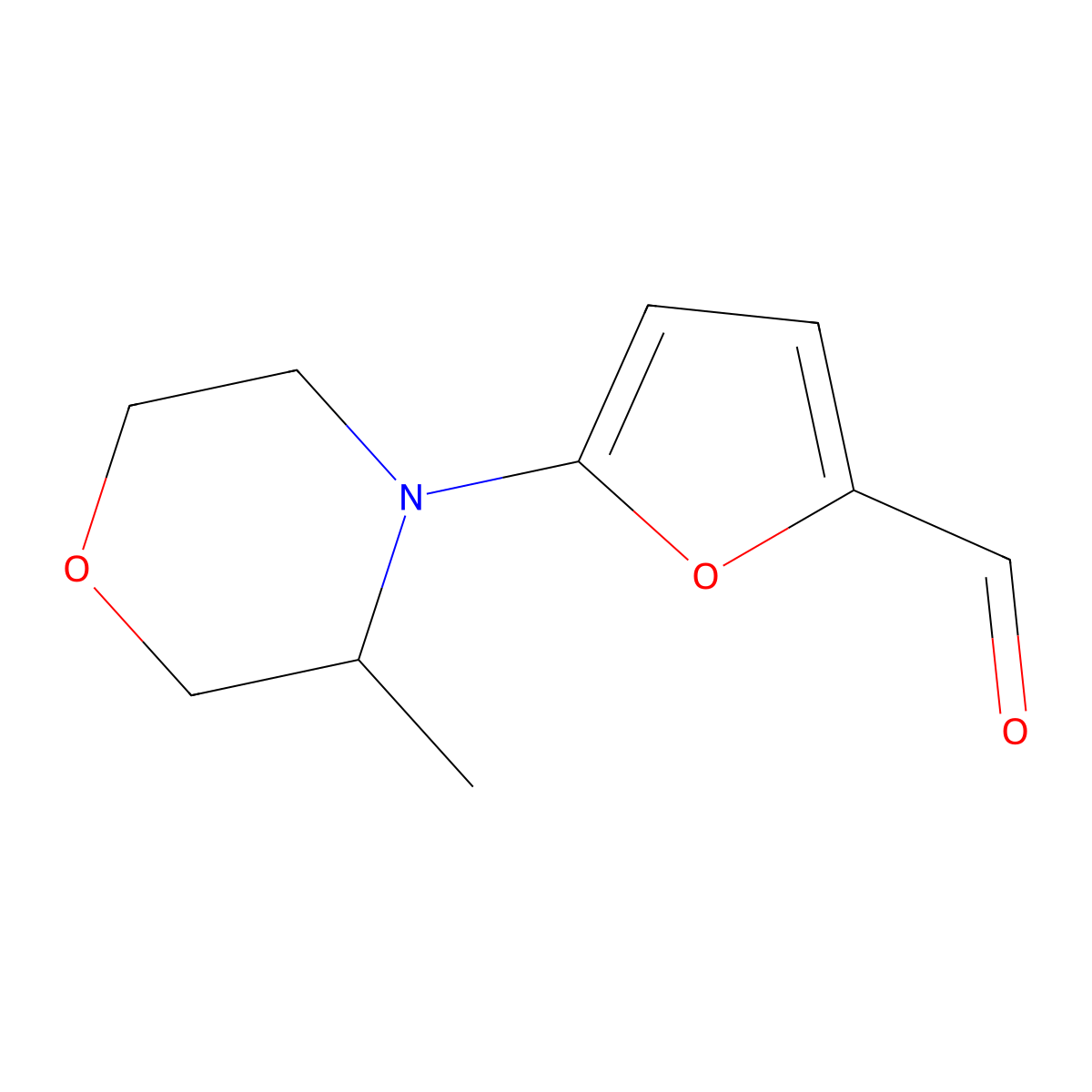 5-(3-Methylmorpholin-4-yl)furan-2-carbaldehyde molecular structure, CAS 1250812-10-2