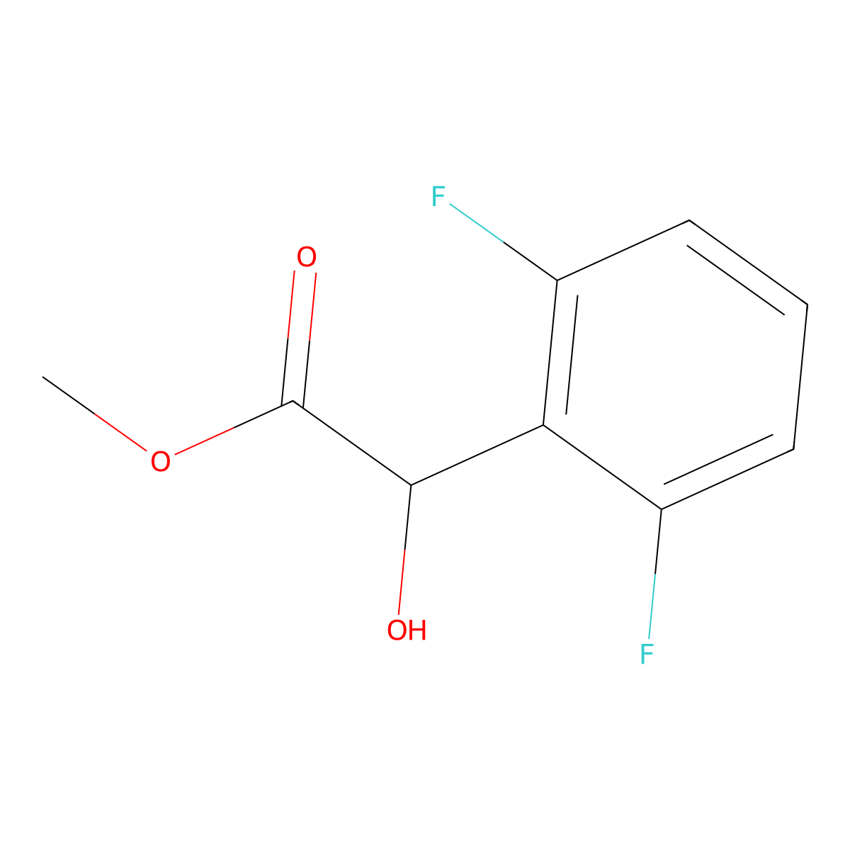 Methyl 2-(2,6-difluorophenyl)-2-hydroxyacetate molecular structure, CAS 1250813-99-0