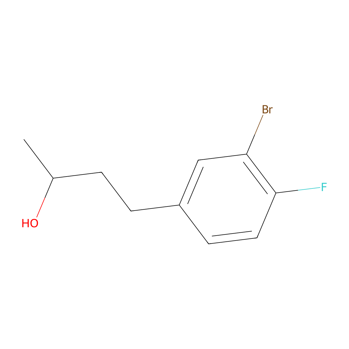 4-(3-Bromo-4-fluorophenyl)butan-2-ol molecular structure, CAS 1250815-36-1