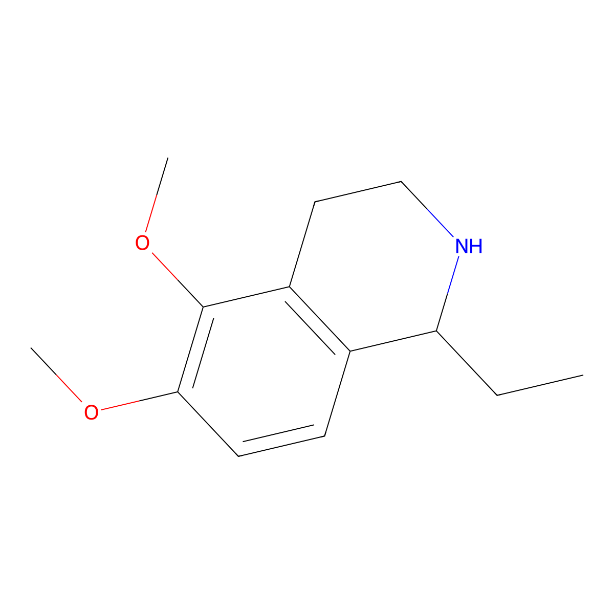 1-Ethyl-5,6-dimethoxy-1,2,3,4-tetrahydroisoquinoline molecular structure, CAS 1250818-28-0