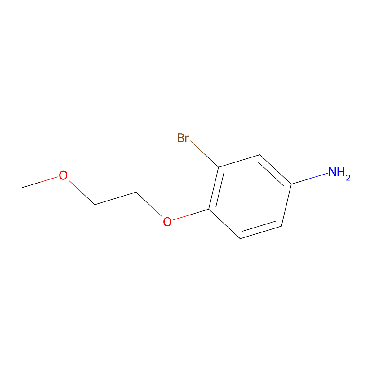 3-Bromo-4-(2-methoxyethoxy)aniline molecular structure, CAS 1250819-56-7