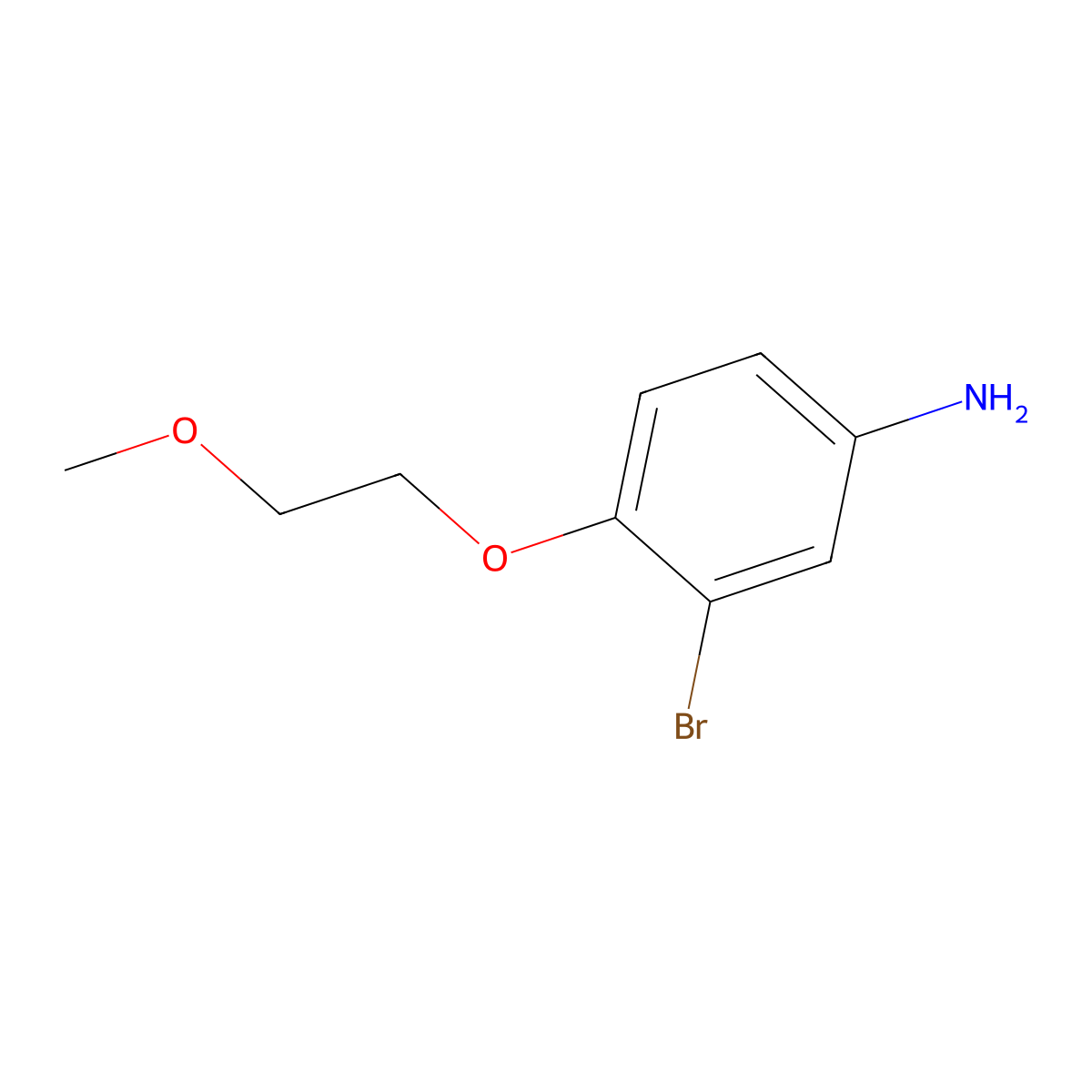 3-Bromo-4-(2-methoxyethoxy)aniline molecular structure, CAS 1250819-56-7