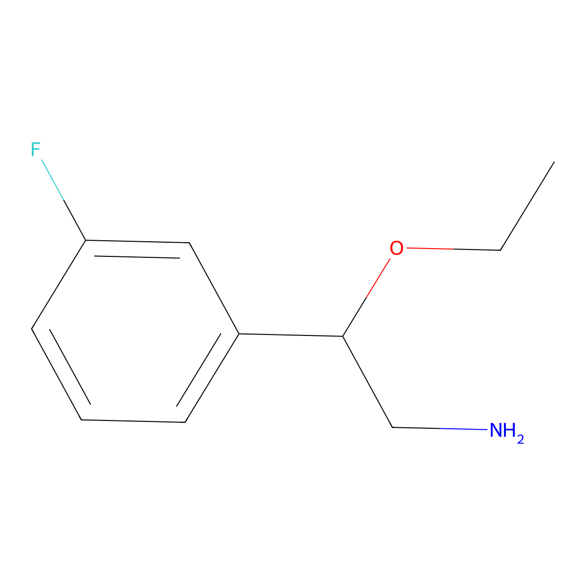 2-Ethoxy-2-(3-fluorophenyl)ethanamine molecular structure, CAS 1250820-72-4