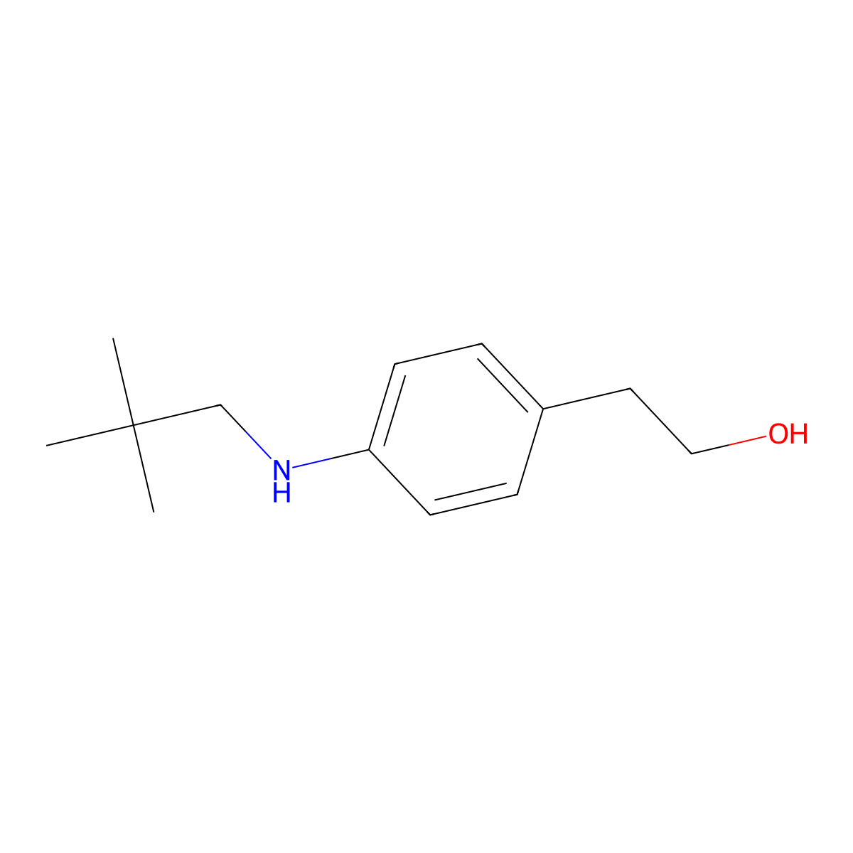 2-{4-[(2,2-Dimethylpropyl)amino]phenyl}ethan-1-ol molecular structure, CAS 1250827-47-4