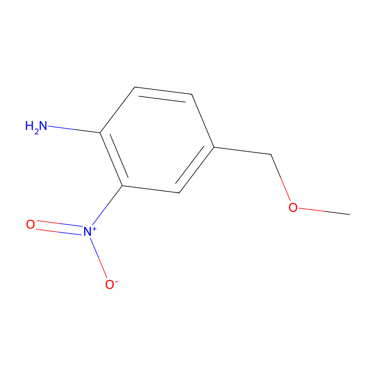 4-(Methoxymethyl)-2-nitroaniline molecular structure, CAS 1250832-42-8