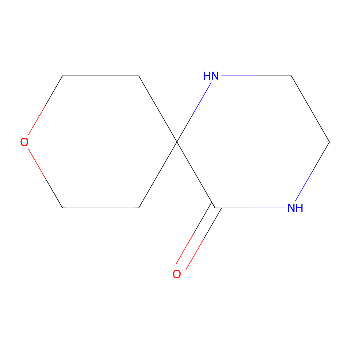 9-Oxa-1,4-diazaspiro[5.5]undecan-5-one molecular structure, CAS 1250833-07-8