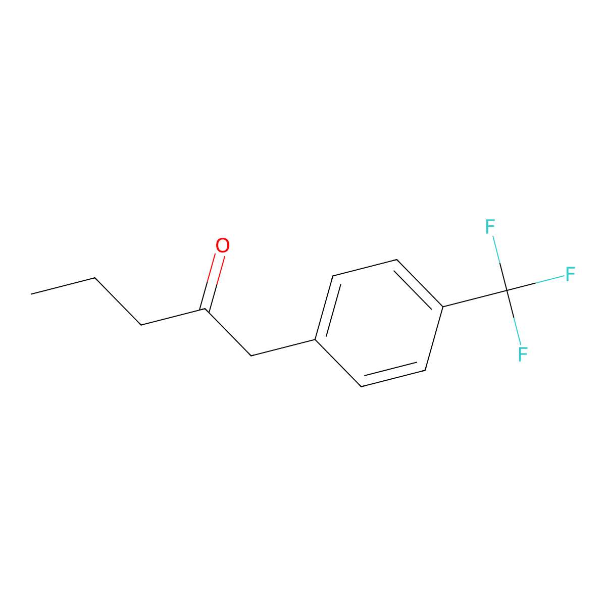 1-[4-(Trifluoromethyl)phenyl]pentan-2-one molecular structure, CAS 1250834-30-0