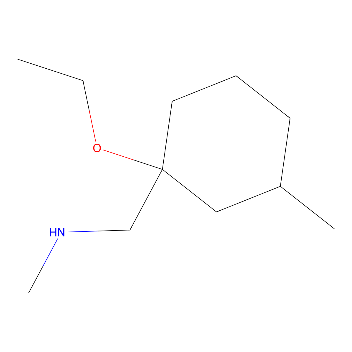 [(1-Ethoxy-3-methylcyclohexyl)methyl](methyl)amine molecular structure, CAS 1250838-89-1