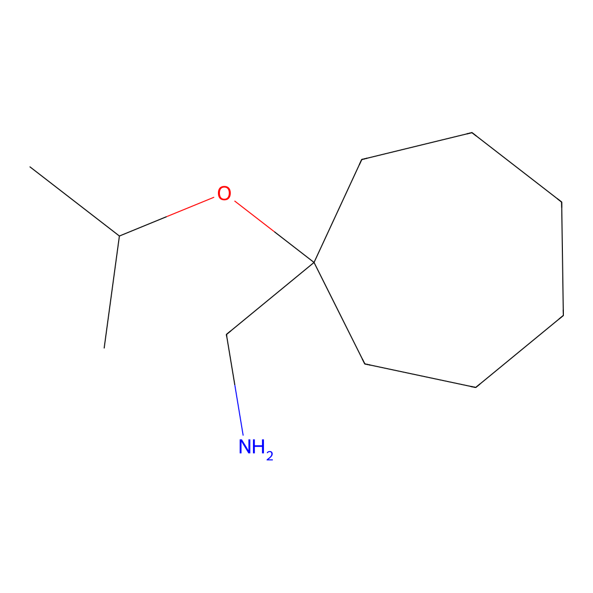 (1-Isopropoxycycloheptyl)methanamine molecular structure, CAS 1250841-19-0