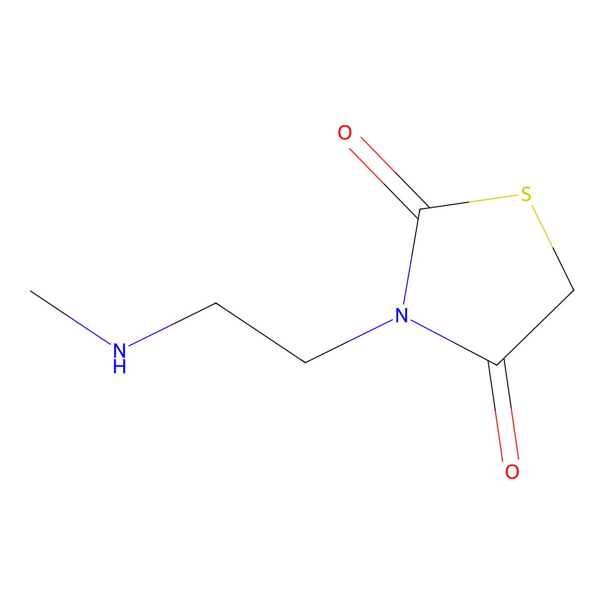 3-[2-(Methylamino)ethyl]-1,3-thiazolidine-2,4-dione molecular structure, CAS 1250842-48-8